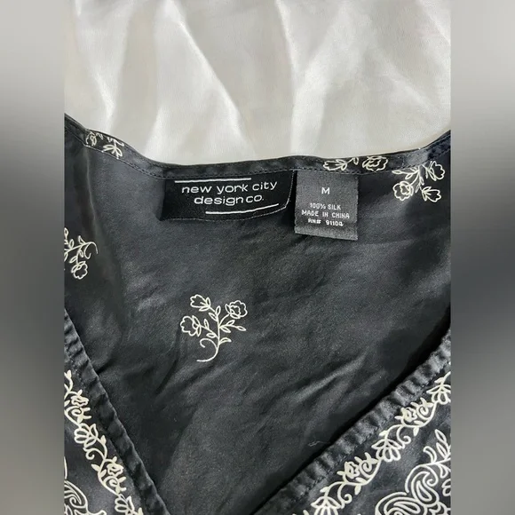 New York City Design Co Y2K Silk Fairy Top M Floral Paisley Whimsigoth Fairy - Picture 7 of 11